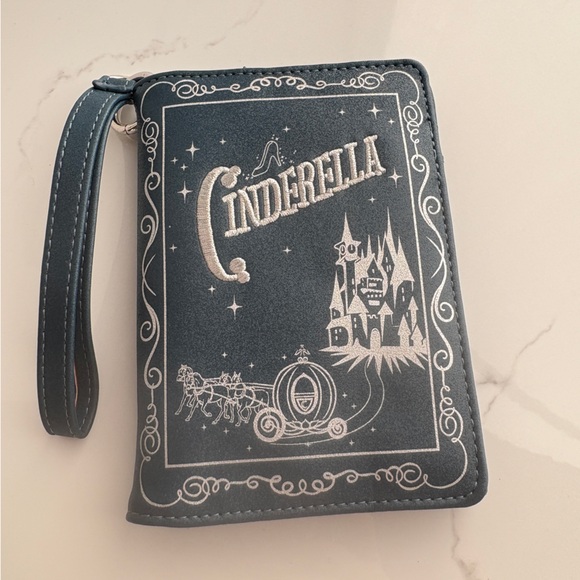 Disney Handbags - Disney x Danielle Nicole Cinderella Passport Case and Wallet Blue Faux Leather